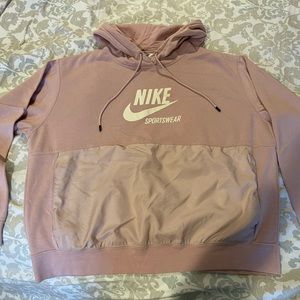Nike Womens size XL hoodie sweatshirt color light pink 💝